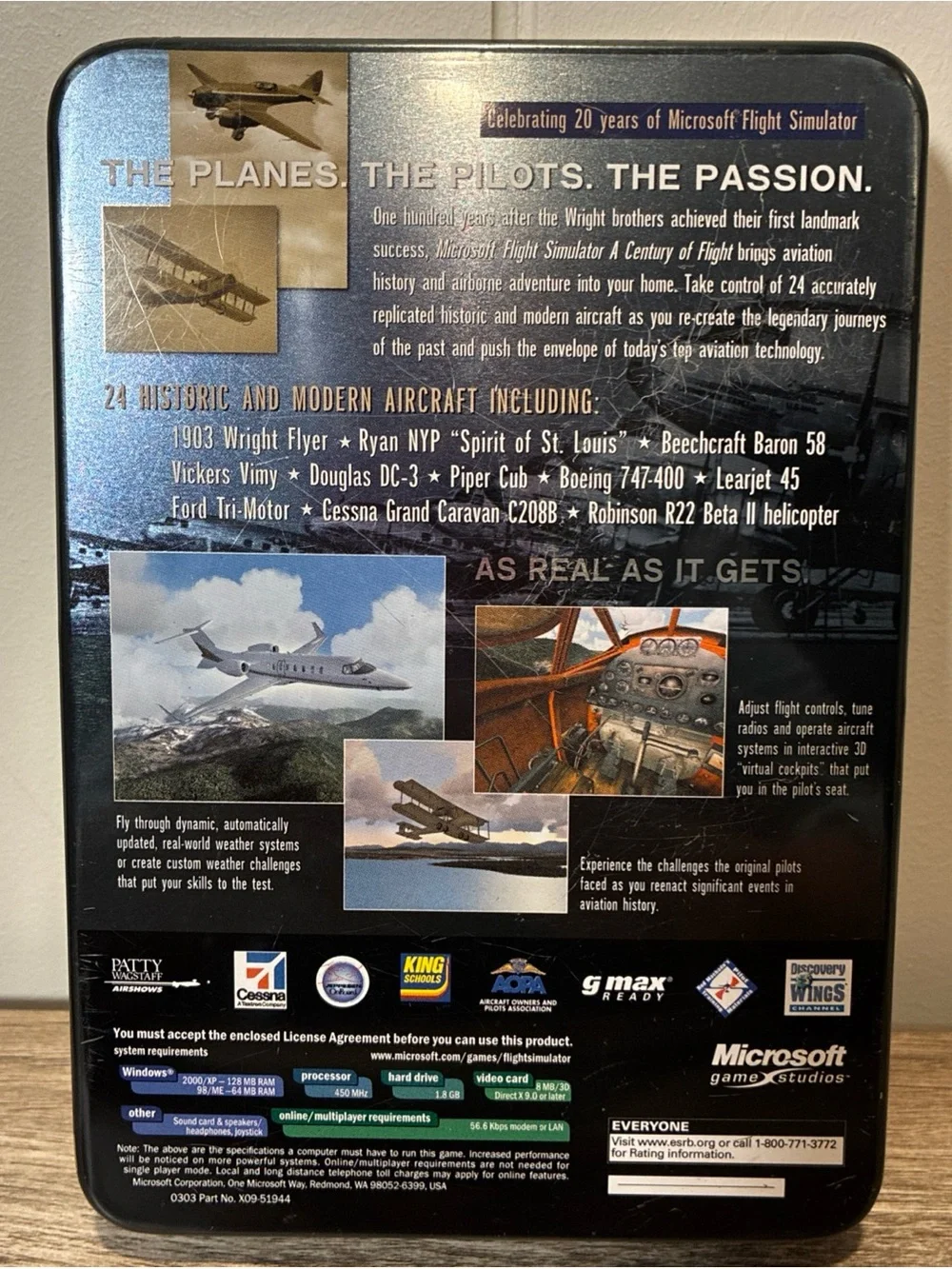 Microsoft Flight Simulator 2004 PC Software Complete 4 Disc Edition In Tin